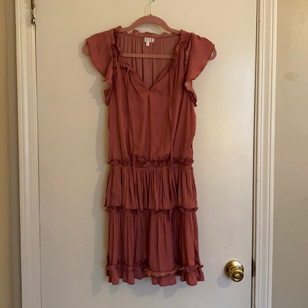TCEC pink ruffle dress